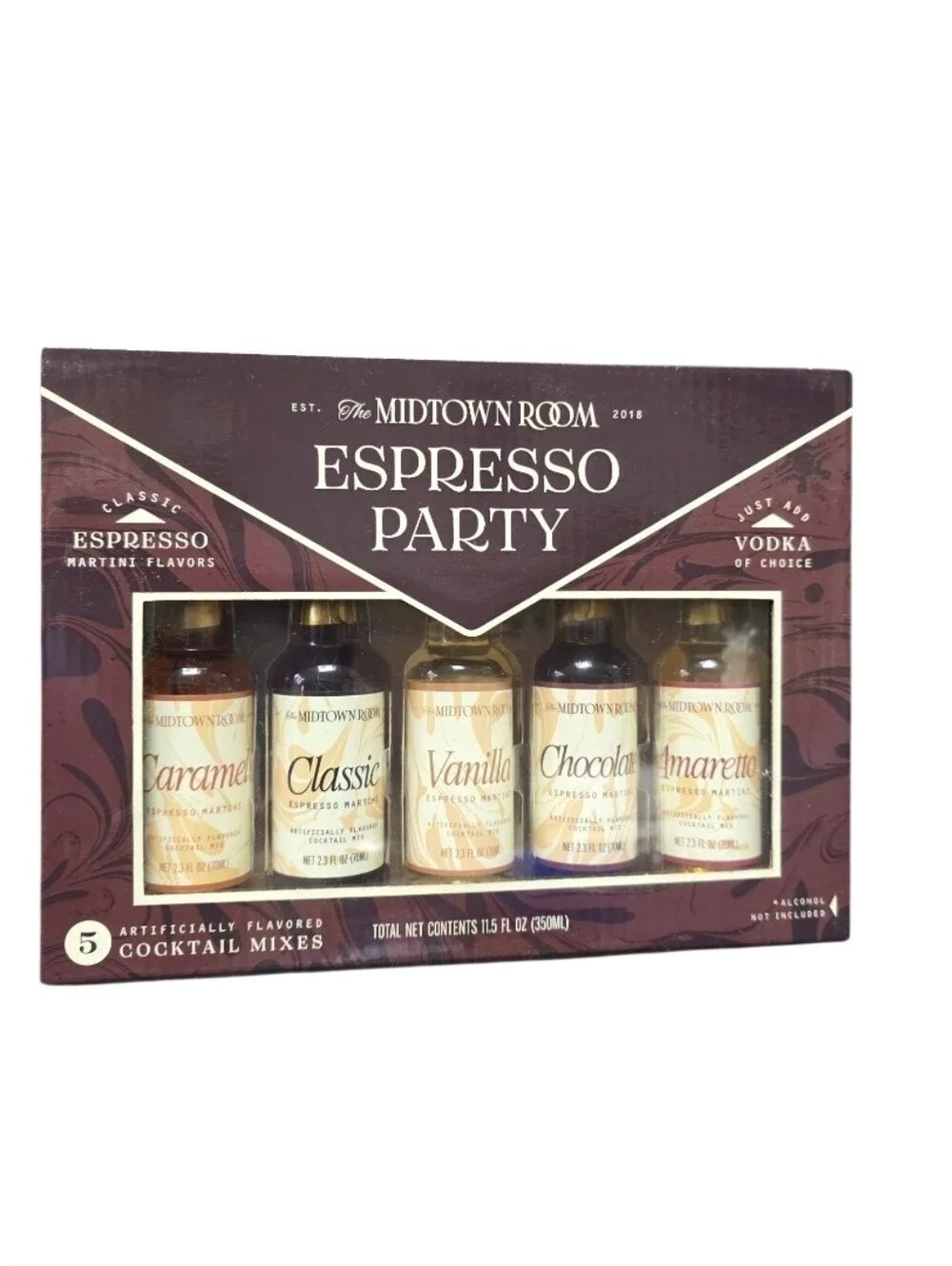 The Midtown Room Espresso Party Cocktail Mixes set of 5 x 2.3fl oz NIB